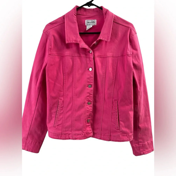 Live a Little Jackets & Blazers - Vintage denim stretchy pink jacket